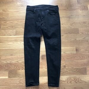 Uniqlo Mens Faded Black Denim Jeans 33x30